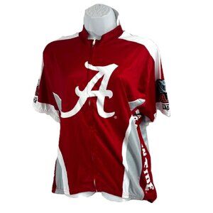 Alabama Crimson Tide Cycling Jersey College Full zip Men's 2XL-V1